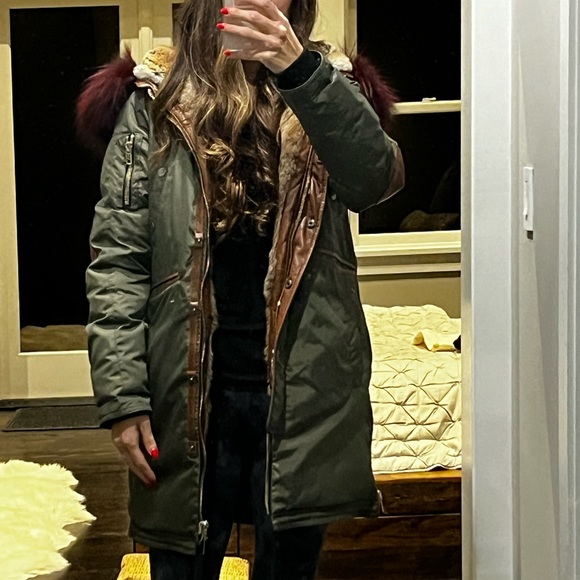 Parka Nicole Benisti Coat Nicole Benisti 3/4 Length Army Green Coat